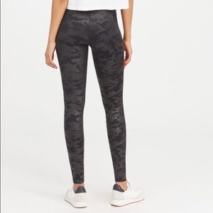 SPANX Faux Leather Camo Leggings